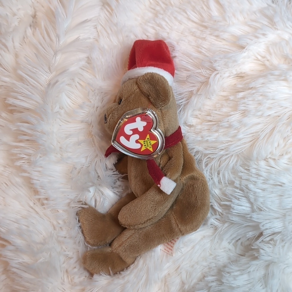 TY Beanie Babies 1997 TEDDY Bear retired vintage stuffed animal toy BD 12-25-96 - Picture 3 of 8